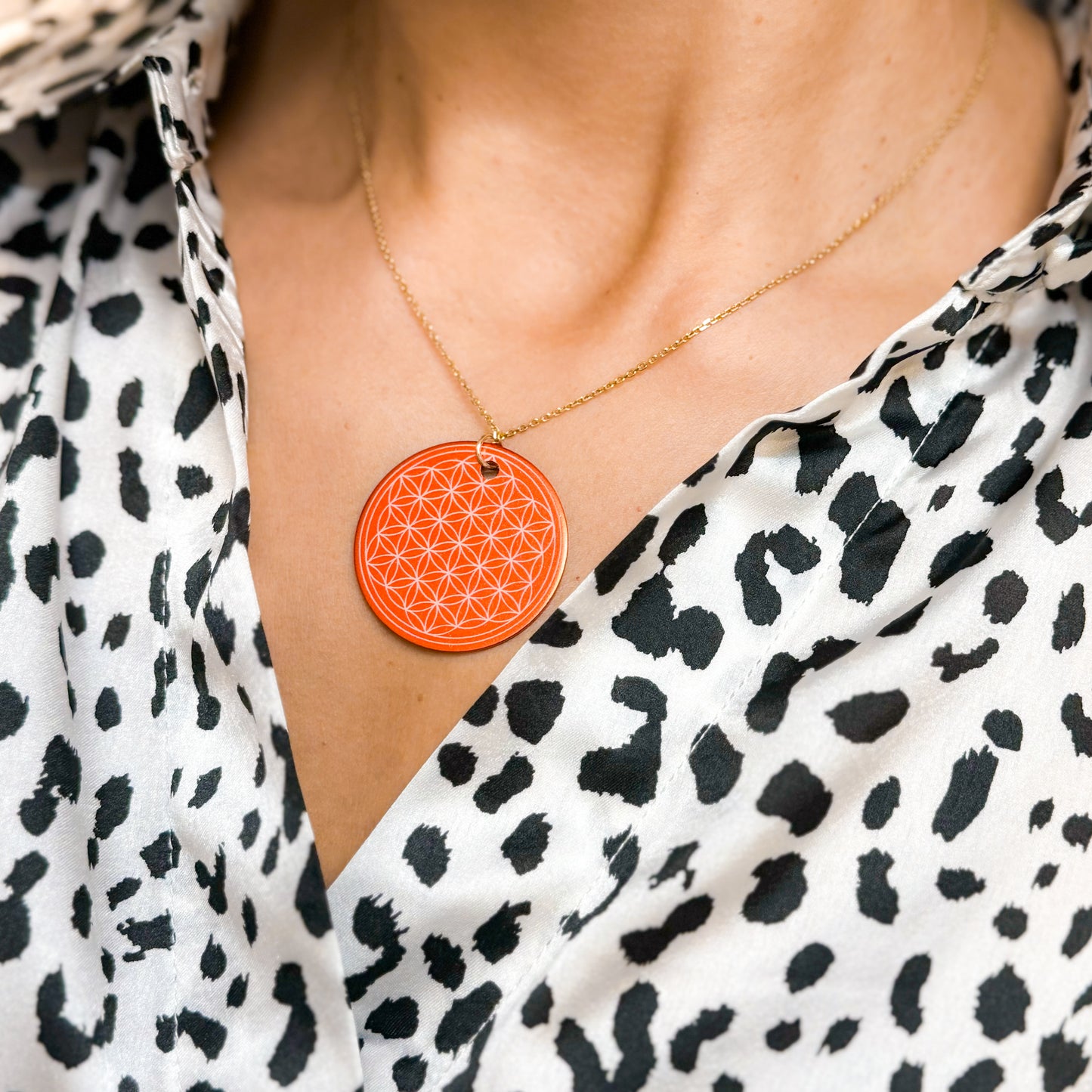 EMF Energy prívesok Kvet života- oranžová