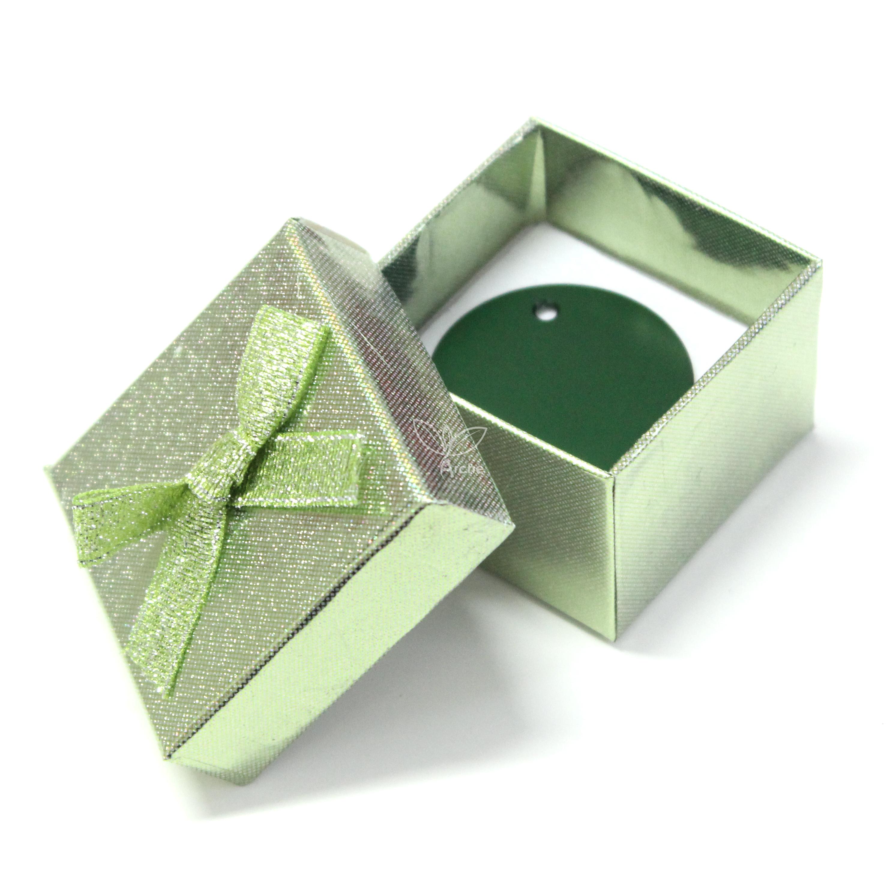 Darčeková krabička zelená 4x4cm
