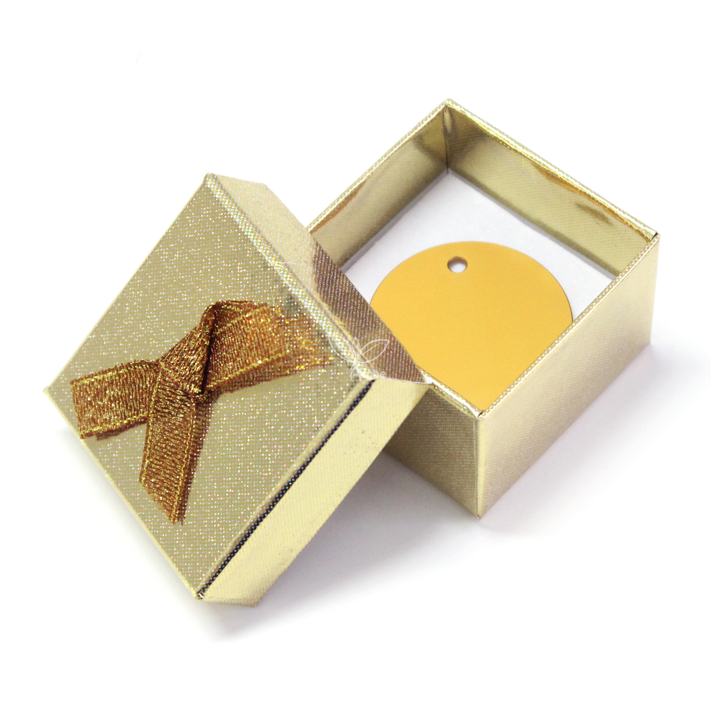 Darčeková krabička zlatá 4x4cm