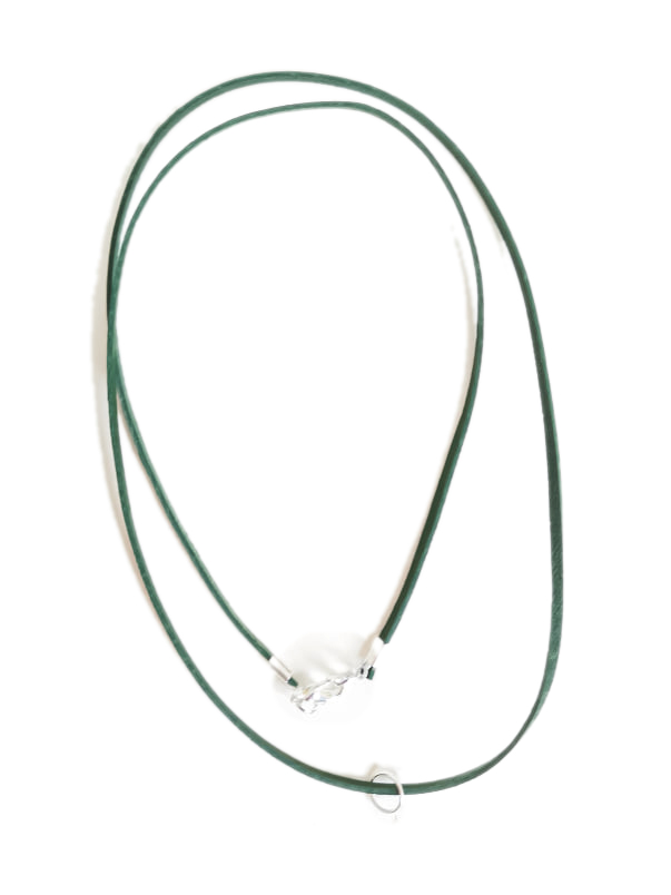 Kožený náhrdelník zelený